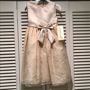 Rare Too Girls Gold Dress Size 4